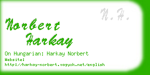 norbert harkay business card